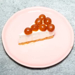 Eggless Angoori Gulab Jamun Cheesecake Slice