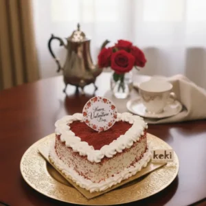 Keki The Cake Corner Red Velvet Heart Cake (2)
