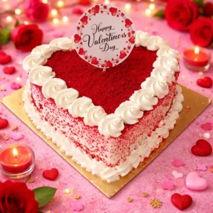 Keki The Cake Corner Red Velvet Heart Cake (2)
