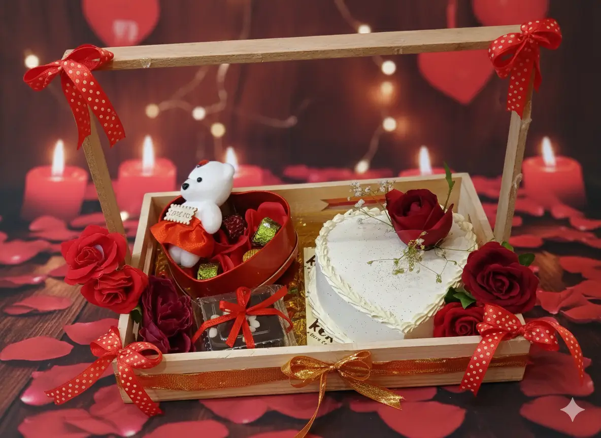 Keki the cake corner Love & Luxe Wooden Hamper Love & Luxe Wooden Hamper