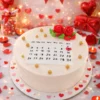 Love Marked on the Calendar Cake