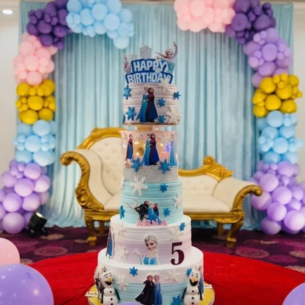 6.Frozen Movie theme cake