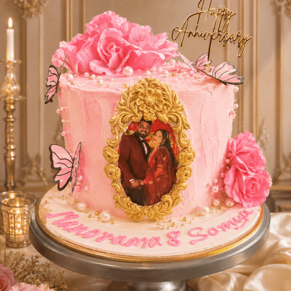 Anniversary Special Couple Pic Cake