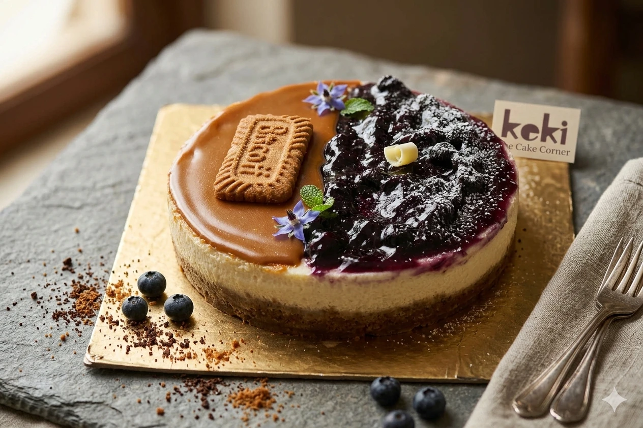 Biscoff + Blueberry ch cake 500 gms_Keki