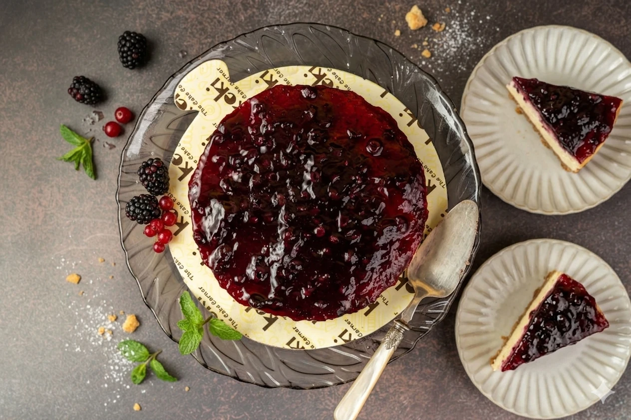 Blueberry Ch Cake 500 gms _Keki Classic Blueberry Baked Cheesecake
