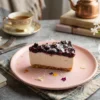 Blueberry Baked Cheesecake Slice
