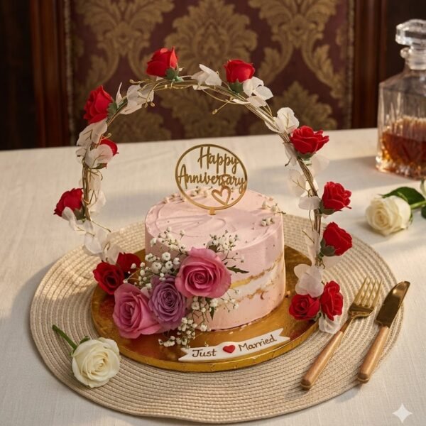 Blush & Vine Elegant Anniversary cake