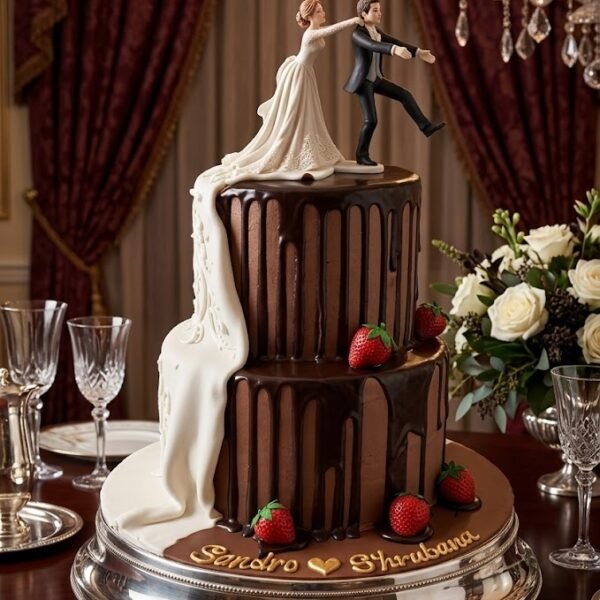 Enchanted Engagement Cake
