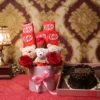Romantic Teddy Kitkat Bouquet with Bento Cake