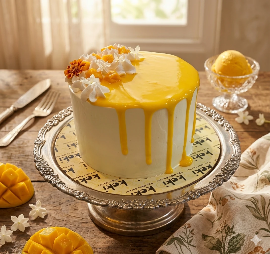 Mango Cake_ KEKI _ 1 Tropical Mango Chiffon Delight Cake