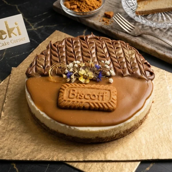 Nutella & Biscoff Dual-Baked Cheesecake