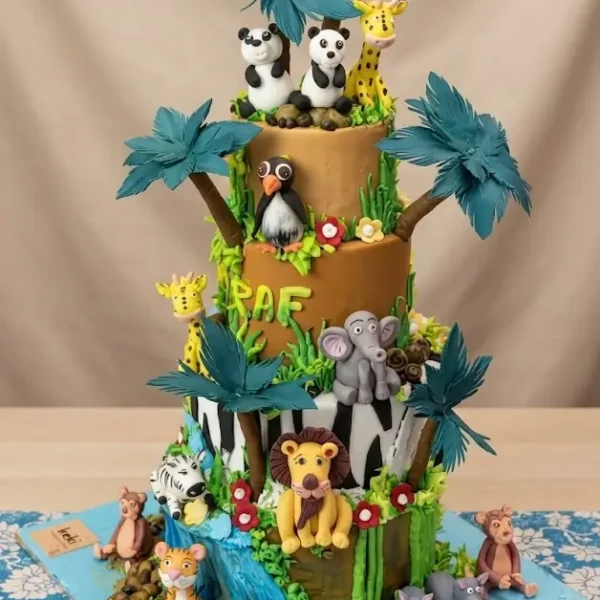 Premium Fondant Jungle theme cake