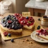 Strawberry & Blueberry Dual-Baked Cheesecake