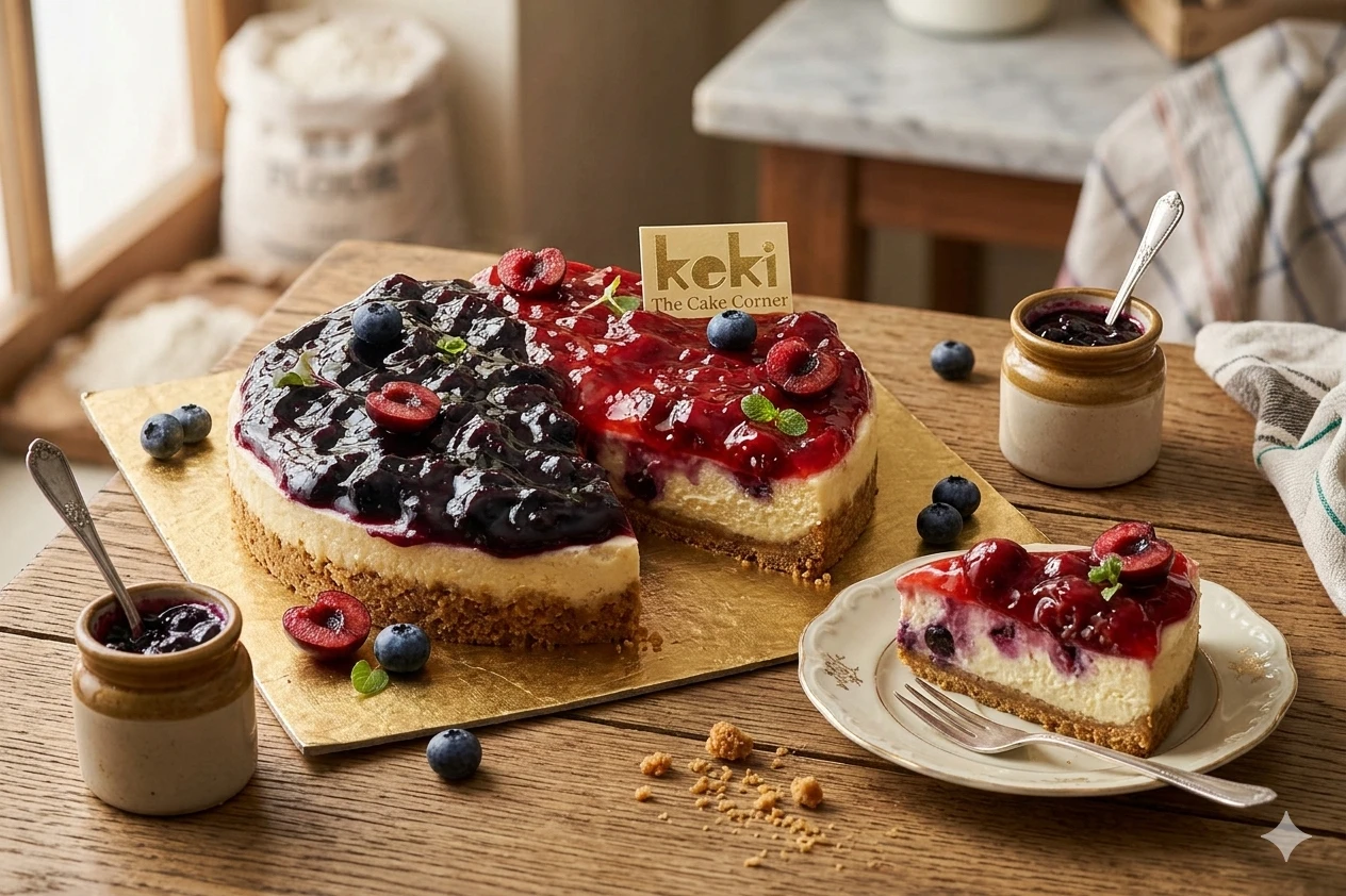 Strawberry + Blueberry Ch cake 500 gms_Keki Strawberry + Blueberry Ch cake 500 gms_Keki