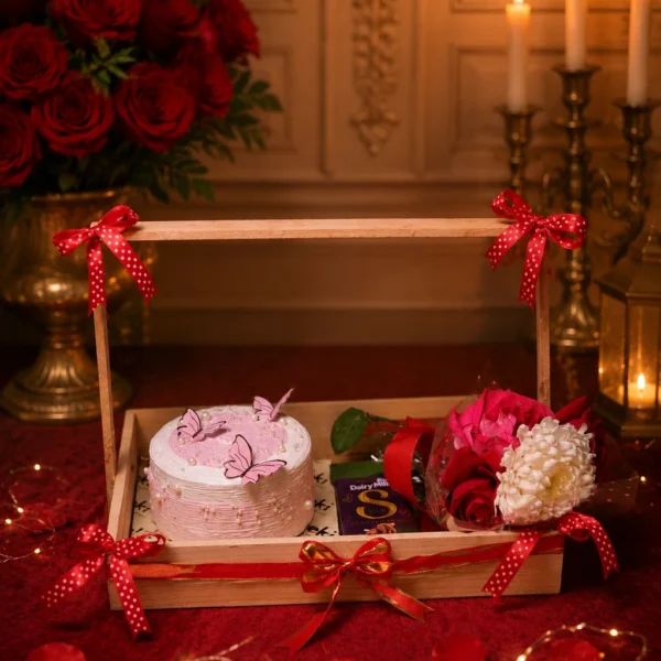 Sweet Romance Cake & Teddy Hamper