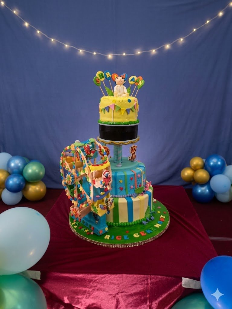 Theme based rice ceremony cake Pic 1 Theme based rice ceremony cake