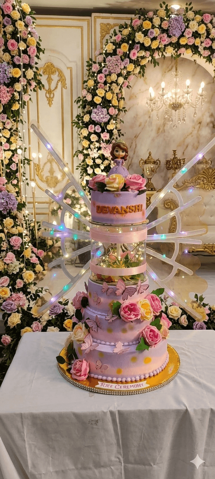Theme based rice ceremony cake Pic 3