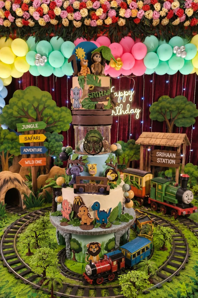Toy Train Set up Cake