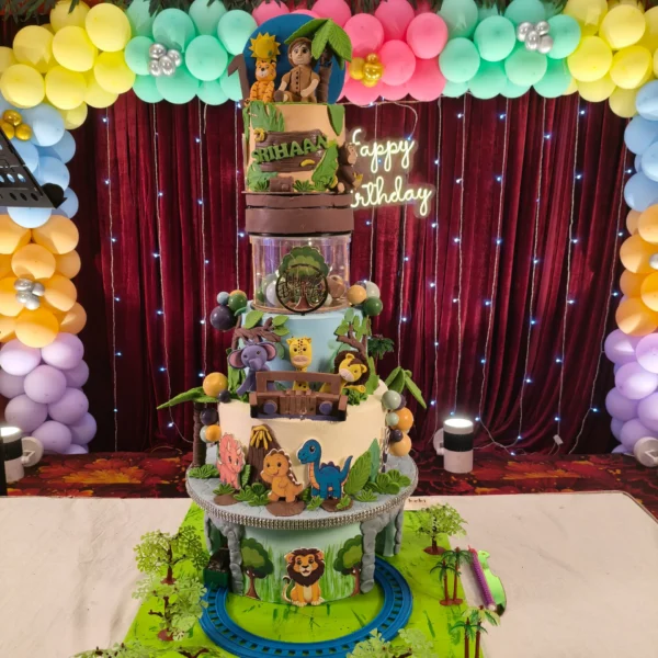 Toy Train Set up cake