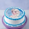 Frozen theme cake with cup cake