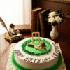 Cricket theme cake