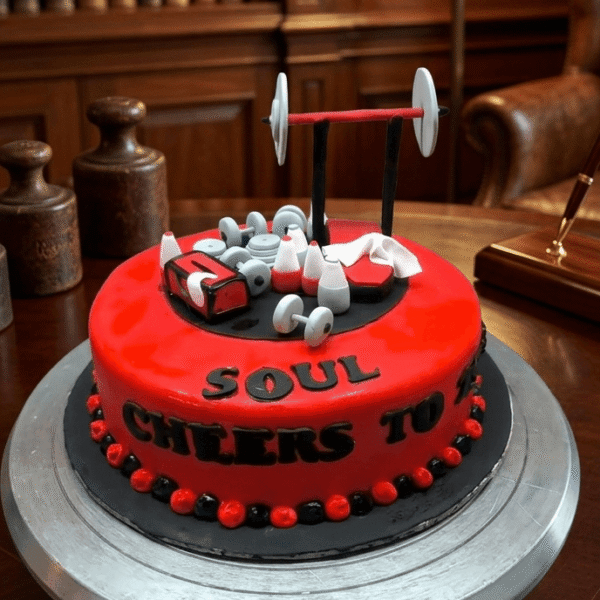 Gym theme cake