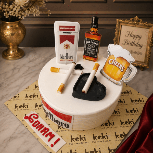 Smoke & Style Celebration Cake