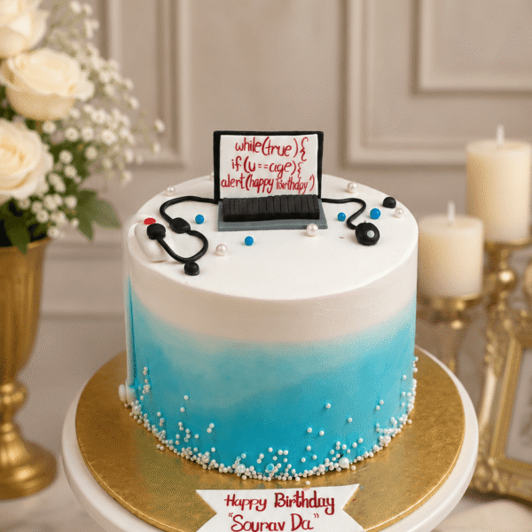 Work holic theme cake Pic 3